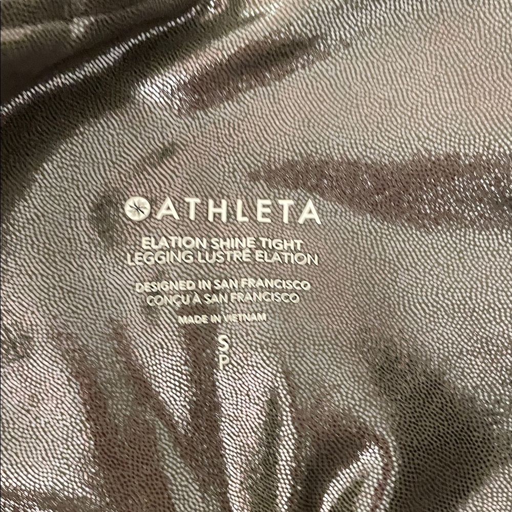 Athleta Silver foil leggings